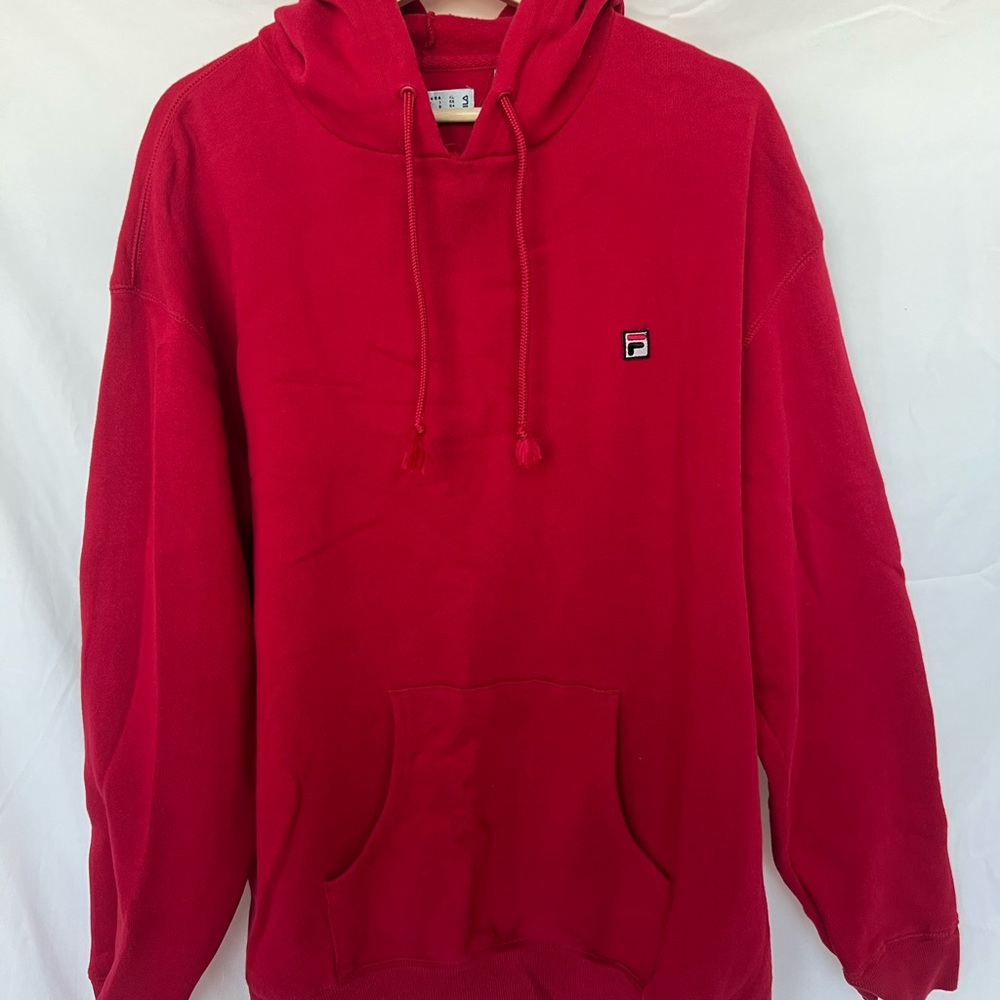 Fila oversized red hoodie